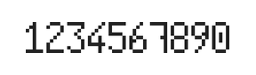 5×9数字点阵字体 ddN59AB1579