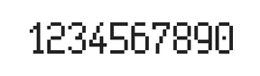5×9数字点阵字体 ddN59AB1581