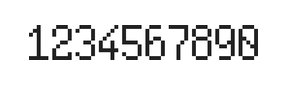 5×9数字点阵字体 ddN59AB1582