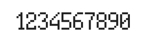 5×9数字点阵字体 ddN59AB1583
