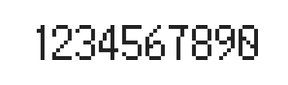 5×9数字点阵字体 ddN59AB1586