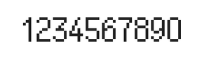 5×9数字点阵字体 ddN59AB1587