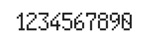 5×9数字点阵字体 ddN59AB1588
