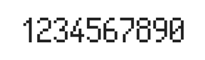 5×9数字点阵字体 ddN59AB1589