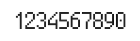 5×9数字点阵字体 ddN59AB1592