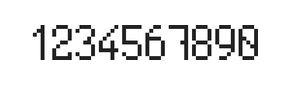 5×9数字点阵字体 ddN59AB1594