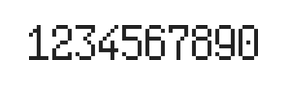 5×9数字点阵字体 ddN59AB1616