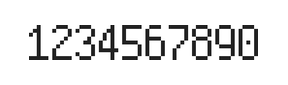 5×9数字点阵字体 ddN59AB1617