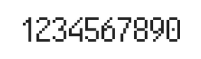 5×9数字点阵字体 ddN59AB1619