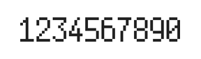 5×9数字点阵字体 ddN59AB1621