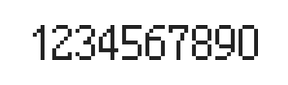 5×9数字点阵字体 ddN59AB1624
