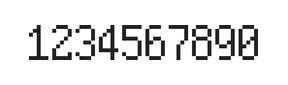 5×9数字点阵字体 ddN59AB1626