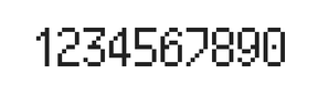 5×9数字点阵字体 ddN59AB1632