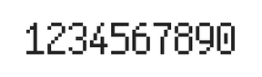 5×9数字点阵字体 ddN59AB1633