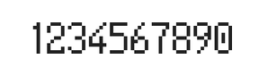 5×9数字点阵字体 ddN59AB1637