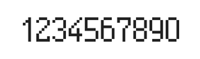 5×9数字点阵字体 ddN59AB1641