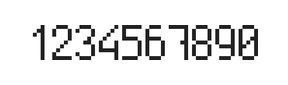 5×9数字点阵字体 ddN59AB1642