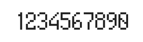 5×9数字点阵字体 ddN59AB1643