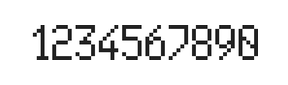 5×9数字点阵字体 ddN59AB1647