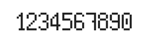 5×9数字点阵字体 ddN59AB1648
