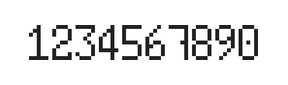 5×9数字点阵字体 ddN59AB1654