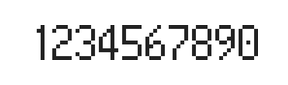 5×9数字点阵字体 ddN59AB1658