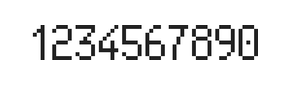 5×9数字点阵字体 ddN59AB1659