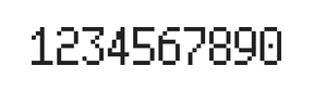 5×9数字点阵字体 ddN59AB1661