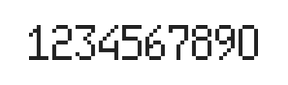 5×9数字点阵字体 ddN59AB1663