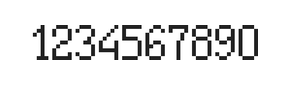 5×9数字点阵字体 ddN59AB1664