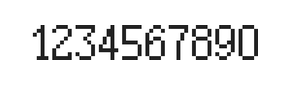 5×9数字点阵字体 ddN59AB1668