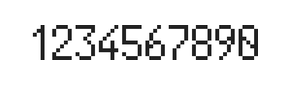 5×9数字点阵字体 ddN59AB1675