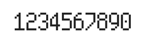 5×9数字点阵字体 ddN59AB1676
