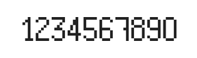 5×9数字点阵字体 ddN59AB1677