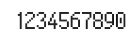 5×9数字点阵字体 ddN59AB1678