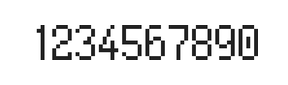 5×9数字点阵字体 ddN59AB1679