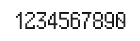 5×9数字点阵字体 ddN59AB1681