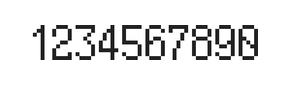 5×9数字点阵字体 ddN59AB1685