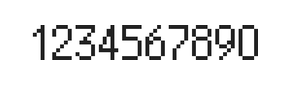 5×9数字点阵字体 ddN59AB1686
