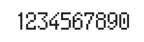 5×9数字点阵字体 ddN59AB1693