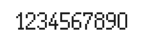 5×9数字点阵字体 ddN59AB1695