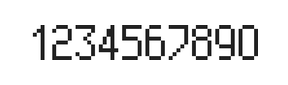 5×9数字点阵字体 ddN59AB1696