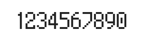 5×9数字点阵字体 ddN59AB1697