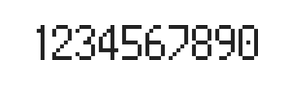 5×9数字点阵字体 ddN59AB1698