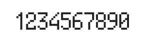 5×9数字点阵字体 ddN59AB1700
