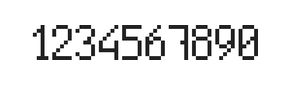 5×9数字点阵字体 ddN59AB1702