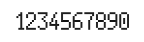 5×9数字点阵字体 ddN59AB1704