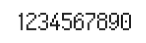 5×9数字点阵字体 ddN59AB1708