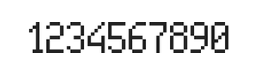 5×9数字点阵字体 ddN59AB1710