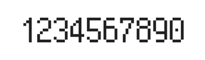 5×9数字点阵字体 ddN59AB1713